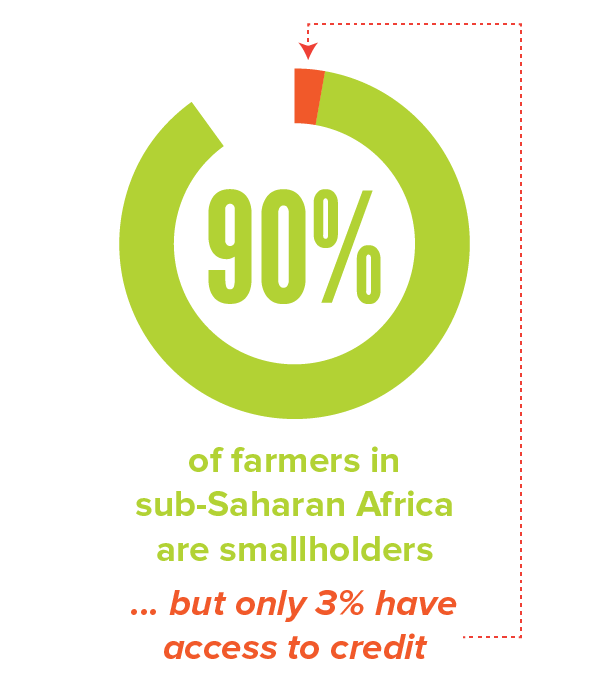 90% of farmers in sub-Saharan Africa are smallholders, but only 3% have access to credit